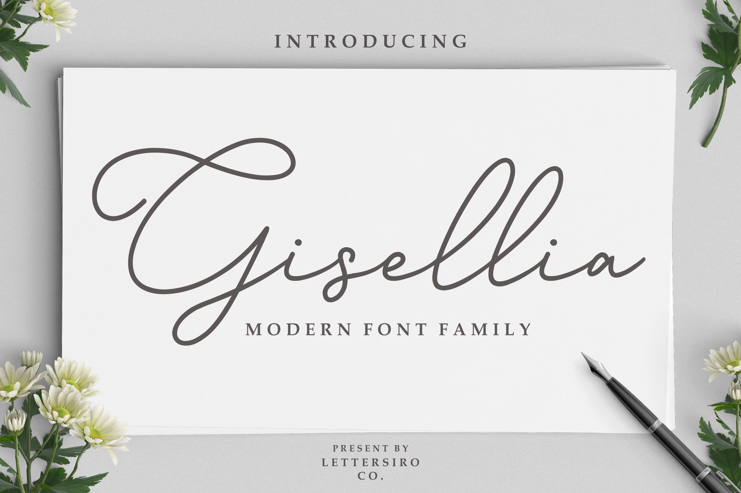 Gisellia: A Refined Script Font for Editorial Design